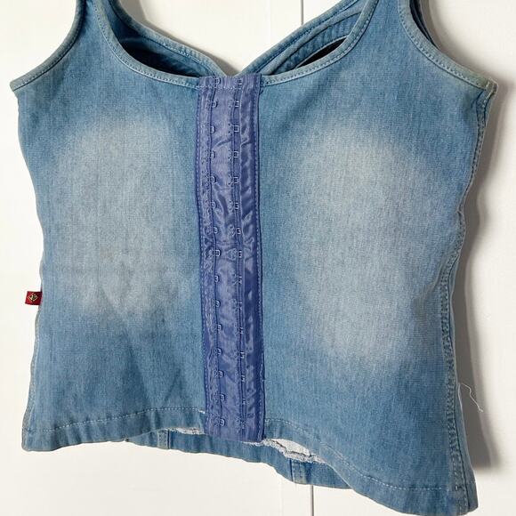 Blue Denim Sleeveless Top - Picture 5 of 5